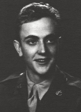 Schwarzweißfotografie von Kurt Vonnegut in Uniform