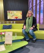 Foto von Andrea Bentschneider im Studio des ARD-Buffets am 03. Februar 2023